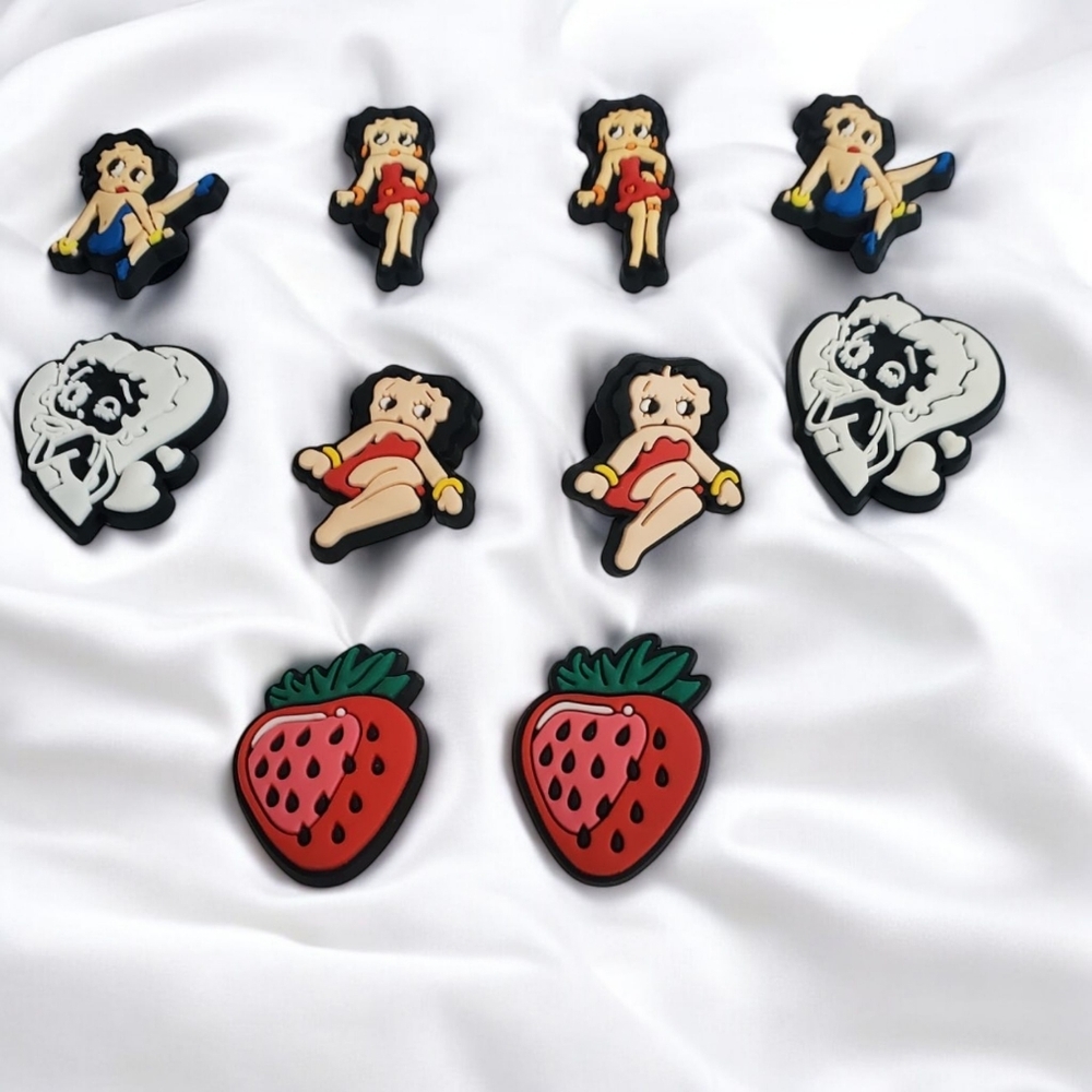 Betty Boop Croc Charm Bundle| Vintage Cartoon Crocs Accessories| Jibbitz Charms